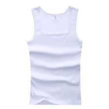 Load image into Gallery viewer, YJSFG HOUSE HOT Sale Men's Casual Tank Tops Summer Bodybuilding Sleeveless Vest Square Collar Fashion Male Tees