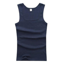 Load image into Gallery viewer, YJSFG HOUSE HOT Sale Men's Casual Tank Tops Summer Bodybuilding Sleeveless Vest Square Collar Fashion Male Tees