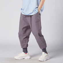 Load image into Gallery viewer, Sincism Store Men Harem Pants Japanese Casual Cotton Linen Trouser Man Jogger Pants Chinese Baggy Pants