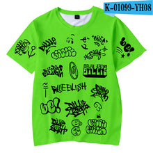 Load image into Gallery viewer, Oversized 2020 Billie Eilish Pirate Baird O'Connell same style 3D pattern Children's wear Boy/girl kids Short Sleeve t shirt Top