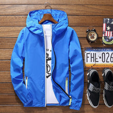 Load image into Gallery viewer, Ultra Light Men's Summer Hooded Jacket Super Thin Windbreaker Packable Skin Coat Sunscreen Waterproof Beach Casual Jackets
