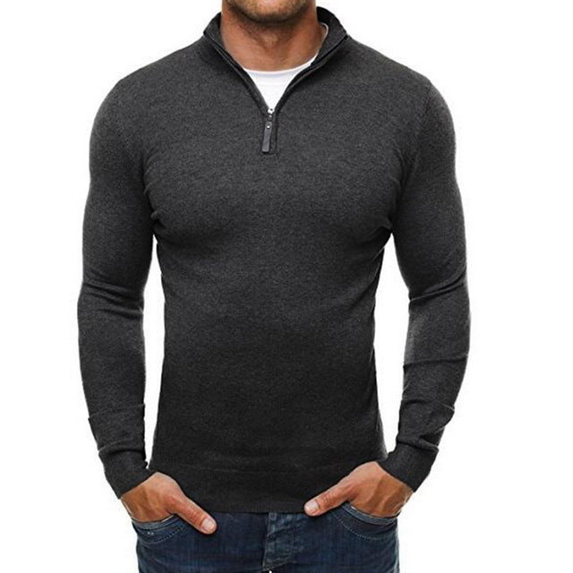 2019 Autumn Men's Sweater Pullovers Simple Style Knitted V Neck Sweater Jumpers Thin Male Knitwear Blue Black M-3XL Men Clothes