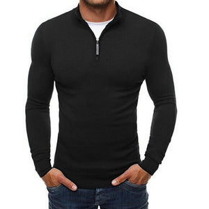 2019 Autumn Men's Sweater Pullovers Simple Style Knitted V Neck Sweater Jumpers Thin Male Knitwear Blue Black M-3XL Men Clothes