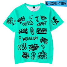Load image into Gallery viewer, Oversized 2020 Billie Eilish Pirate Baird O'Connell same style 3D pattern Children's wear Boy/girl kids Short Sleeve t shirt Top
