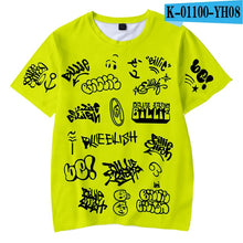 Load image into Gallery viewer, Oversized 2020 Billie Eilish Pirate Baird O'Connell same style 3D pattern Children's wear Boy/girl kids Short Sleeve t shirt Top
